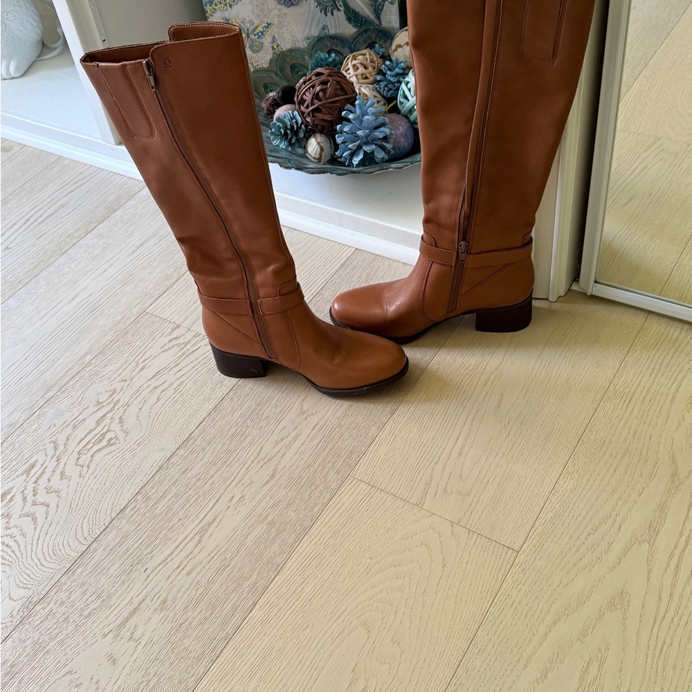 Naturalizer Brown Leather Heeled Boots